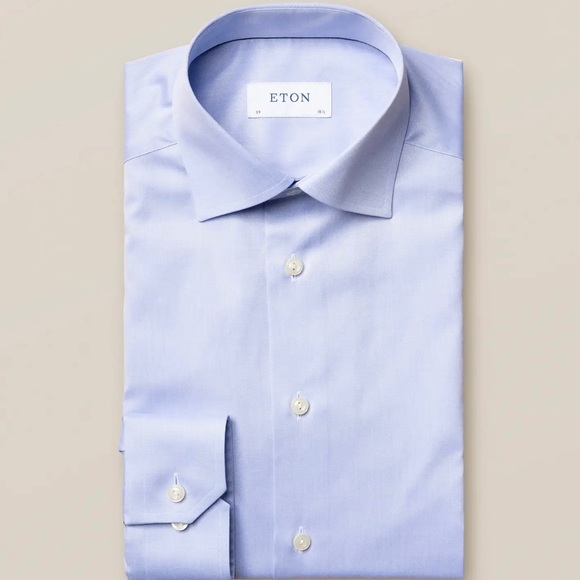 Eton Light Blue Signature Twill Shirt, Never worn. - Picture 1 of 7